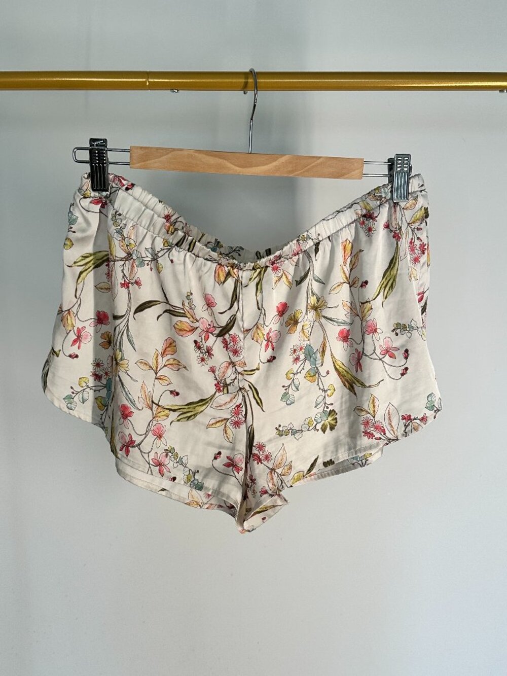 Cynthia Rowley Floral Satin Shorts